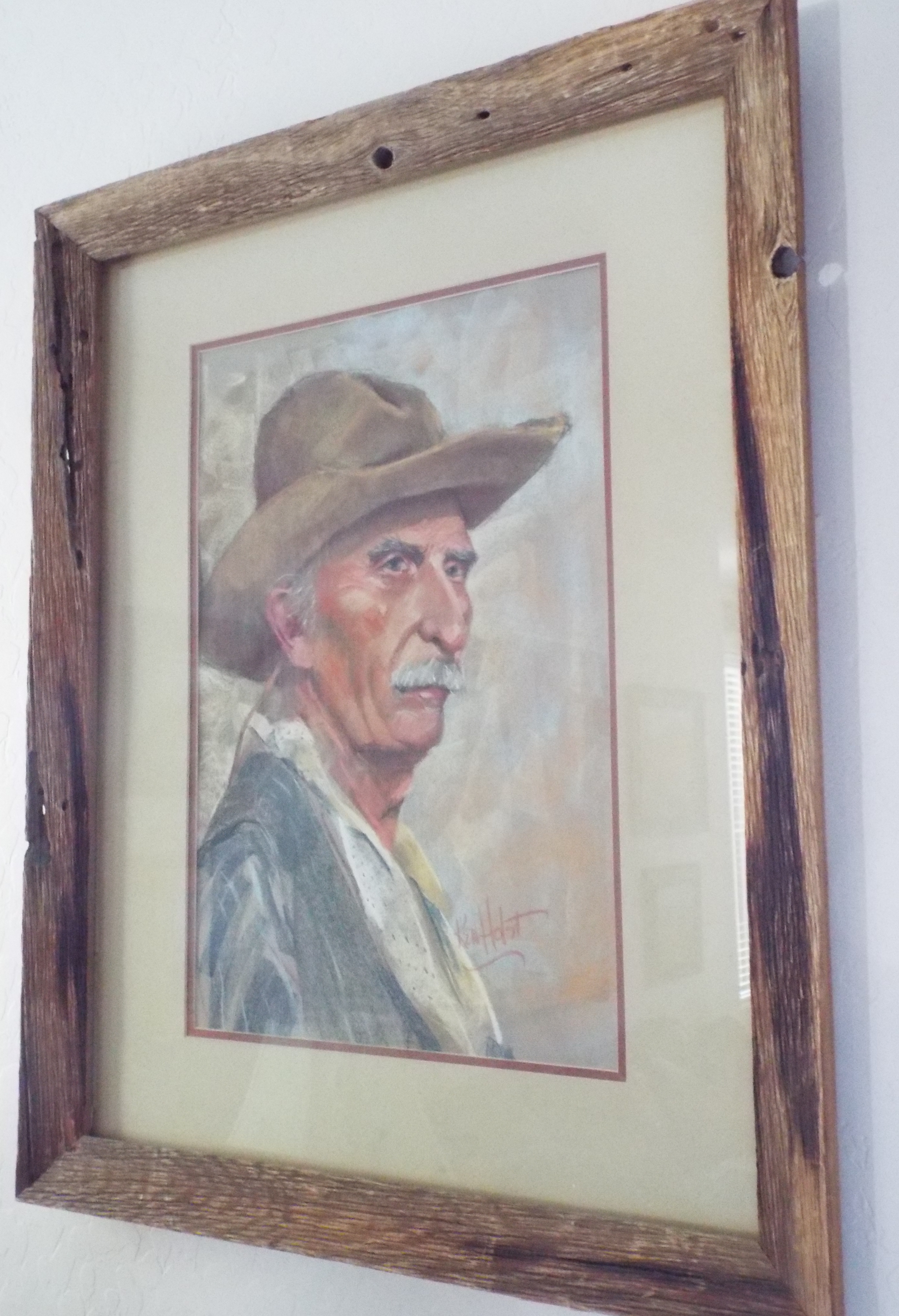 Framed cowboy portrait